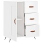 vidaXL Aparador de madera contrachapada blanco brillante 69,5x34x90 cm