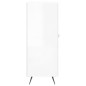 vidaXL Aparador de madera contrachapada blanco brillante 69,5x34x90 cm