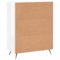 vidaXL Aparador de madera contrachapada blanco brillante 69,5x34x90 cm