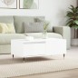 vidaXL Mesa de centro madera contrachapada blanco 90x50x36,5 cm vidaXL Mesa de centro madera contrachapada blanco 90x50x36,5 cm