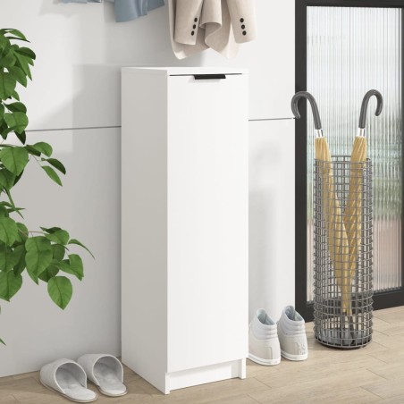 vidaXL Mueble zapatero de madera contrachapada blanco 30x35x100 cm