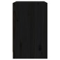 vidaXL Mesita de noche madera maciza de pino negro 40x31x50 cm
