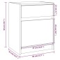 vidaXL Mesita de noche madera maciza de pino negro 40x31x50 cm