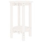 vidaXL Mesa de centro de madera maciza de pino blanco Ø40x60 cm vidaXL Mesa de centro de madera maciza de pino blanco Ø40x60 cm