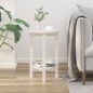 vidaXL Mesa de centro de madera maciza de pino blanco Ø40x60 cm vidaXL Mesa de centro de madera maciza de pino blanco Ø40x60 cm