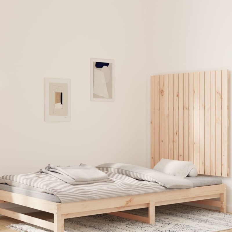 vidaXL Cabecero de cama de pared madera maciza de pino 95,5x3x90 cm vidaXL Cabecero de cama de pared madera maciza de pino 95,5x3x90 cm
