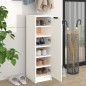 vidaXL Mueble zapatero de madera contrachapada blanco 30x35x100 cm