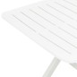 vidaXL Mesa de jardín plegable de plástico blanco 79x72x70 cm vidaXL Mesa de jardín plegable de plástico blanco 79x72x70 cm