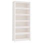 vidaXL Estantería madera maciza de pino blanca 80x35x183 cm vidaXL Estantería madera maciza de pino blanca 80x35x183 cm