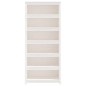 vidaXL Estantería madera maciza de pino blanca 80x35x183 cm vidaXL Estantería madera maciza de pino blanca 80x35x183 cm
