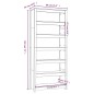 vidaXL Estantería madera maciza de pino blanca 80x35x183 cm vidaXL Estantería madera maciza de pino blanca 80x35x183 cm