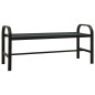 vidaXL Banco de jardín acero y WPC negro 124,5 cm vidaXL Banco de jardín acero y WPC negro 124,5 cm