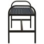 vidaXL Banco de jardín acero y WPC negro 124,5 cm vidaXL Banco de jardín acero y WPC negro 124,5 cm