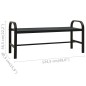 vidaXL Banco de jardín acero y WPC negro 124,5 cm vidaXL Banco de jardín acero y WPC negro 124,5 cm