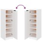 vidaXL Mueble zapatero de madera contrachapada blanco 30x35x100 cm