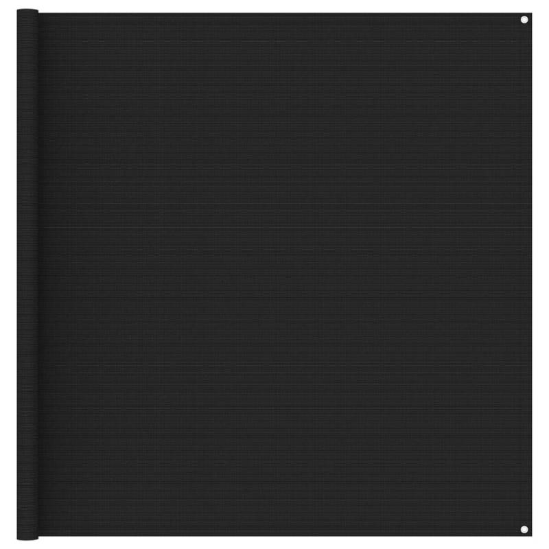 vidaXL Alfombra para tienda de campaña negro 250x200 cm