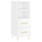 vidaXL Aparador de madera contrachapada blanco brillante 34,5x34x90 cm vidaXL Aparador de madera contrachapada blanco brillante 34,5x34x90 cm