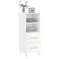 vidaXL Aparador de madera contrachapada blanco brillante 34,5x34x90 cm vidaXL Aparador de madera contrachapada blanco brillante 34,5x34x90 cm