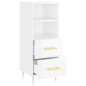 vidaXL Aparador de madera contrachapada blanco brillante 34,5x34x90 cm vidaXL Aparador de madera contrachapada blanco brillante 34,5x34x90 cm