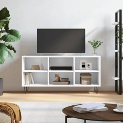 vidaXL Mueble de TV madera de ingeniería blanco 103,5x30x50 cm