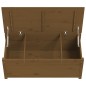 vidaXL Caja almacenaje madera maciza pino marrón miel 110x50x45,5 cm vidaXL Caja almacenaje madera maciza pino marrón miel 110x50x45,5 cm
