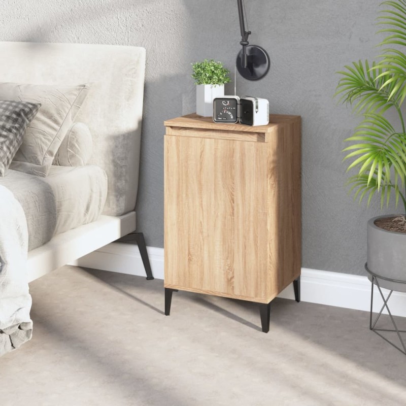 vidaXL Mesita de noche madera contrachapada roble sonoma 40x35x70 cm vidaXL Mesita de noche madera contrachapada roble sonoma 40x35x70 cm