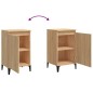 vidaXL Mesita de noche madera contrachapada roble sonoma 40x35x70 cm vidaXL Mesita de noche madera contrachapada roble sonoma 40x35x70 cm