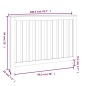 vidaXL Cubierta de radiador madera maciza de pino 108,5x19x84 cm