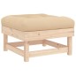 vidaXL Taburetes de jardín con cojines 2 uds madera maciza de pino vidaXL Taburetes de jardín con cojines 2 uds madera maciza de pino