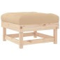 vidaXL Taburetes de jardín con cojines 2 uds madera maciza de pino vidaXL Taburetes de jardín con cojines 2 uds madera maciza de pino