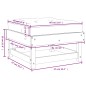 vidaXL Taburetes de jardín con cojines 2 uds madera maciza de pino vidaXL Taburetes de jardín con cojines 2 uds madera maciza de pino