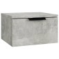 vidaXL Mesita de noche de pared color gris hormigón 34x30x20 cm vidaXL Mesita de noche de pared color gris hormigón 34x30x20 cm