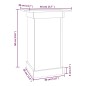 vidaXL Soporte para plantas madera maciza de pino gris 40x40x60 cm
