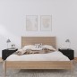 vidaXL Mesitas de noche 2 uds madera maciza de pino negro 40x34x35 cm
