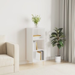 vidaXL Aparador madera de ingeniería blanco brillante 34,5x32,5x90 cm
