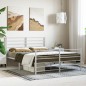 vidaXL Estructura cama metal con cabecero y estribo blanco 160x200 cm