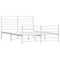 vidaXL Estructura cama metal con cabecero y estribo blanco 160x200 cm