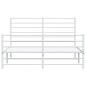 vidaXL Estructura cama metal con cabecero y estribo blanco 160x200 cm