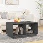 vidaXL Mesa de centro madera maciza de pino gris 80x50x40 cm