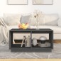 vidaXL Mesa de centro madera maciza de pino gris 80x50x40 cm