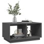 vidaXL Mesa de centro madera maciza de pino gris 80x50x40 cm