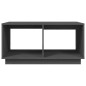 vidaXL Mesa de centro madera maciza de pino gris 80x50x40 cm