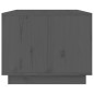 vidaXL Mesa de centro madera maciza de pino gris 80x50x40 cm