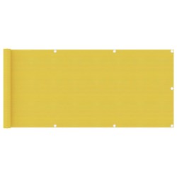 vidaXL Toldo para balcón HDPE amarillo 75x300 cm 
