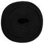 vidaXL Cuerda de trabajo poliéster negro 6 mm 25 m vidaXL Cuerda de trabajo poliéster negro 6 mm 25 m