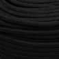 vidaXL Cuerda de trabajo poliéster negro 6 mm 25 m vidaXL Cuerda de trabajo poliéster negro 6 mm 25 m