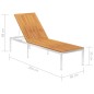 vidaXL Tumbona de madera maciza de acacia y acero inoxidable vidaXL Tumbona de madera maciza de acacia y acero inoxidable
