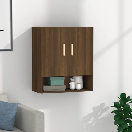 vidaXL Armario de pared madera contrachapada marrón roble 60x31x70 cm