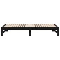 vidaXL Sofá cama extraíble madera maciza de pino negro 2x(90x190) cm