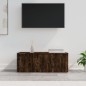 vidaXL Mueble para TV madera contrachapada roble ahumado 80x34x30 cm vidaXL Mueble para TV madera contrachapada roble ahumado 80x34x30 cm